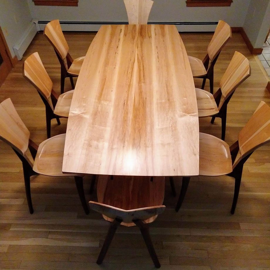 Still River Dining Set, Maple and Walnut, Brian Boggs Inspired